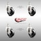 Service Caster 3 Inch 316SS Soft Rubber Wheel Swivel 1/2 Inch Threaded Stem Caster Set SCC SCC-SS316TS20S314-SRS-121315-4 - alternate 2